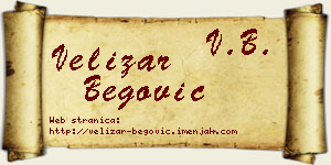 Velizar Begović vizit kartica
